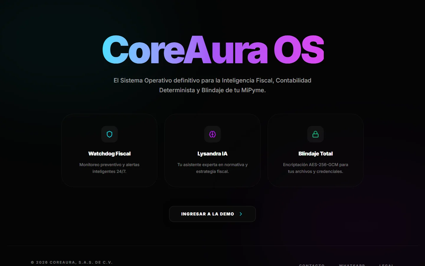 CoreAura OS — El Sistema Operativo de Escritorio Web